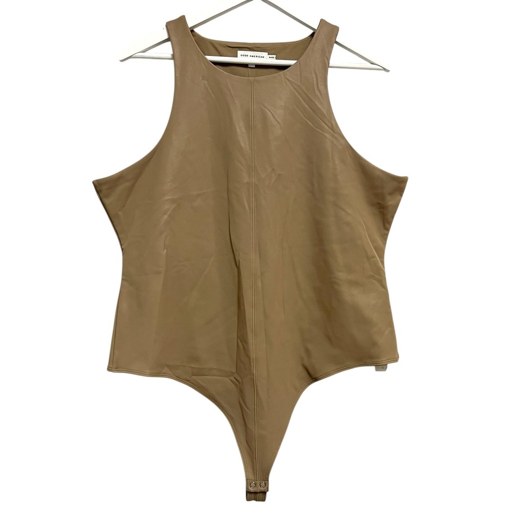 Rick Owens Women’s Tan Sleeveless Bodysuit Top
